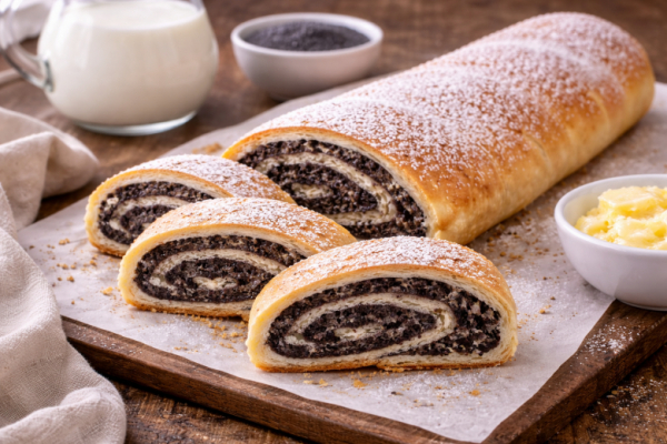 Беру пачку мака и слоёное тесто: такой вкусный рулет получается &mdash; на него уходит всего 20 минут