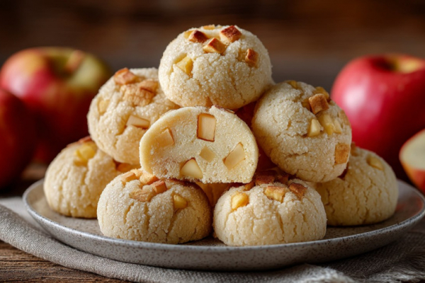 Не песочное, а мягкое: домашнее печенье из пачки творога и яблок, с сахарной корочкой