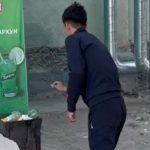 19-летнего кызылординца заставили убрать за собой (видео)
